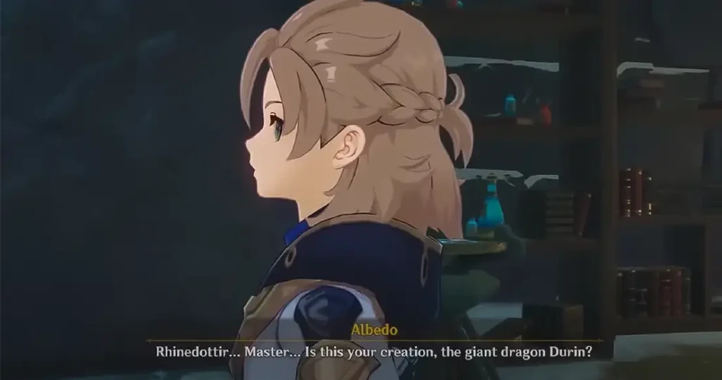 albedo talks about rhinedottir