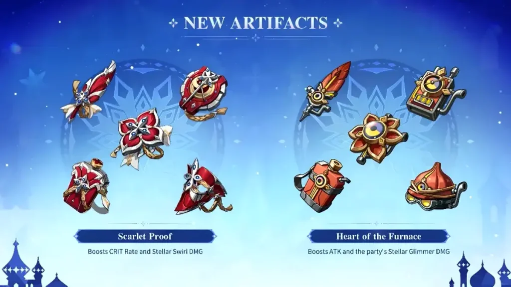 bahas Artefak Baru Genshin Impact 7.0 Scarlet Proof & Heart of Furnace
