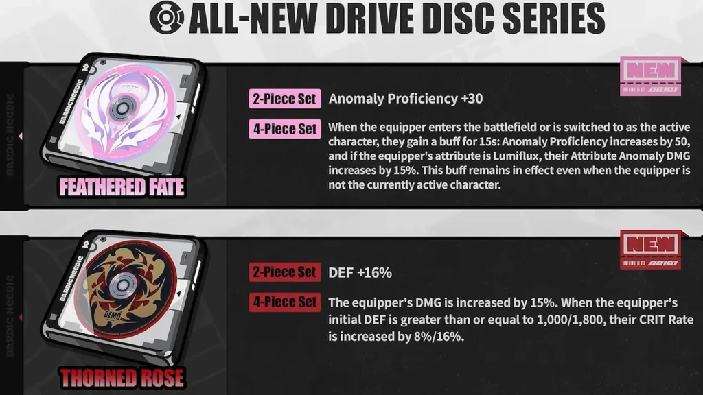 drive disc zzz 3.1 feathered fate and thorned rose