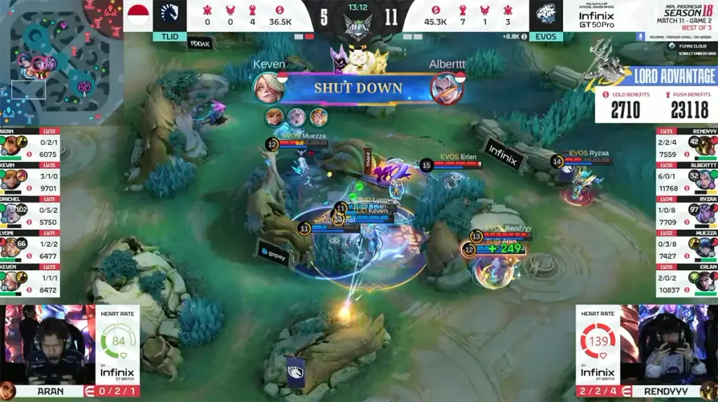 game 2 tlid vs evos mpl s18