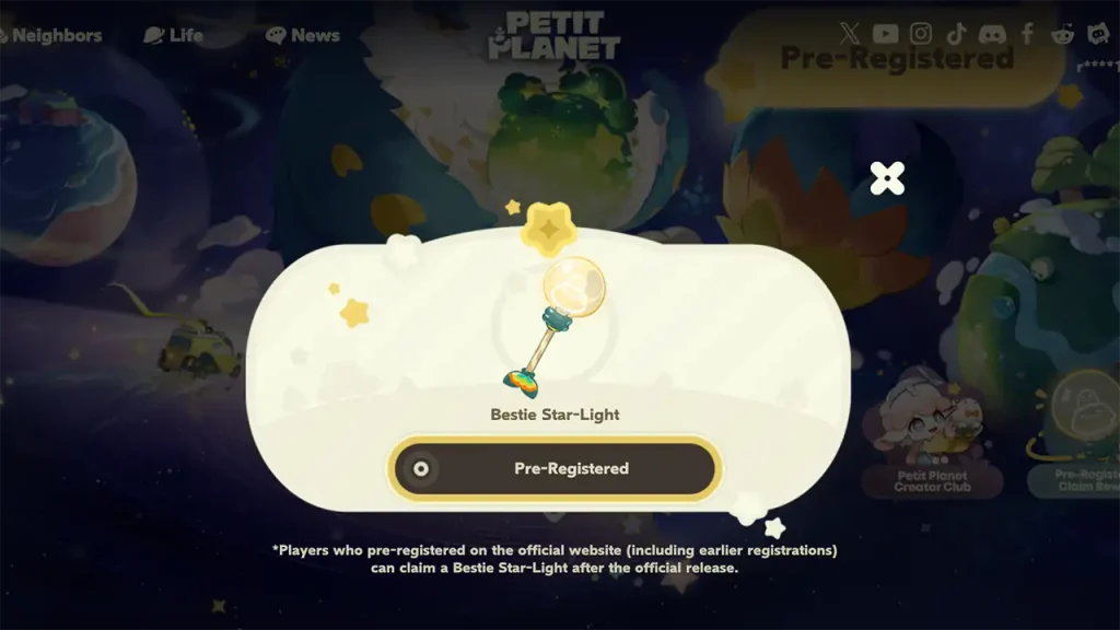 hadiah pre register petit planet 