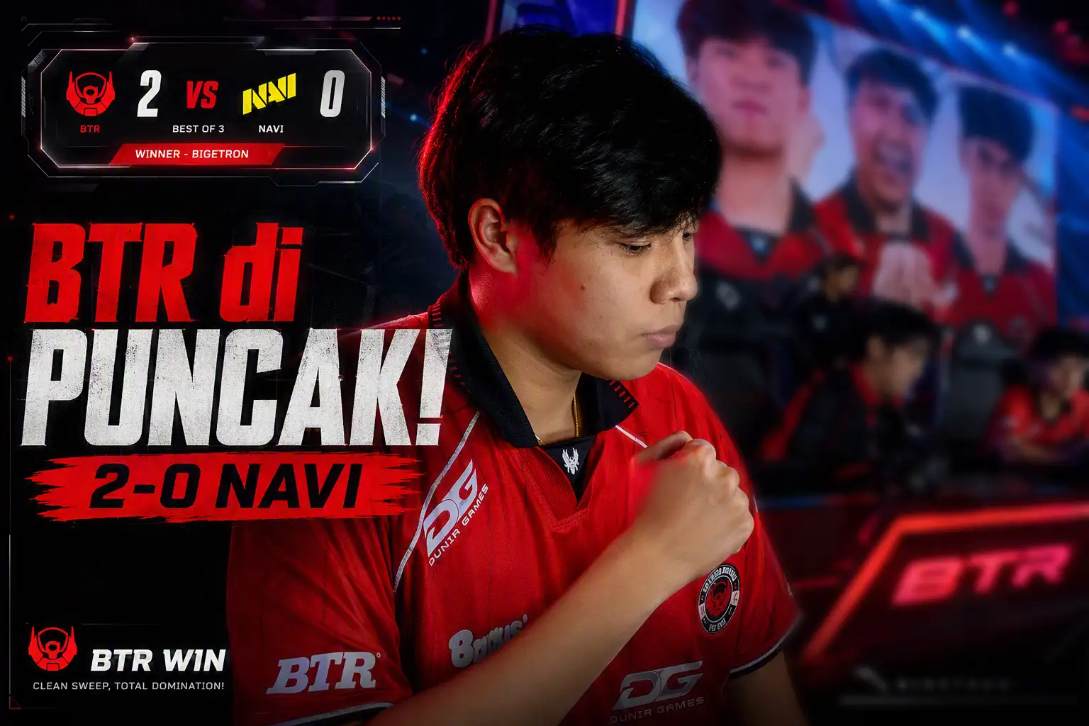 Hasil BTR vs Navi MPL ID S18: Robot Merah Menang Telak 2-0