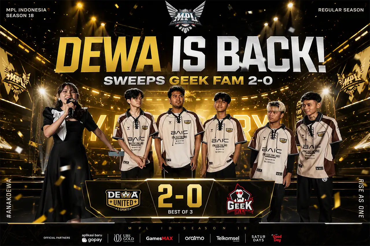 Hasil Dewa United vs Geek Fam MPL ID S18: Kebangkitan Anak Dewa