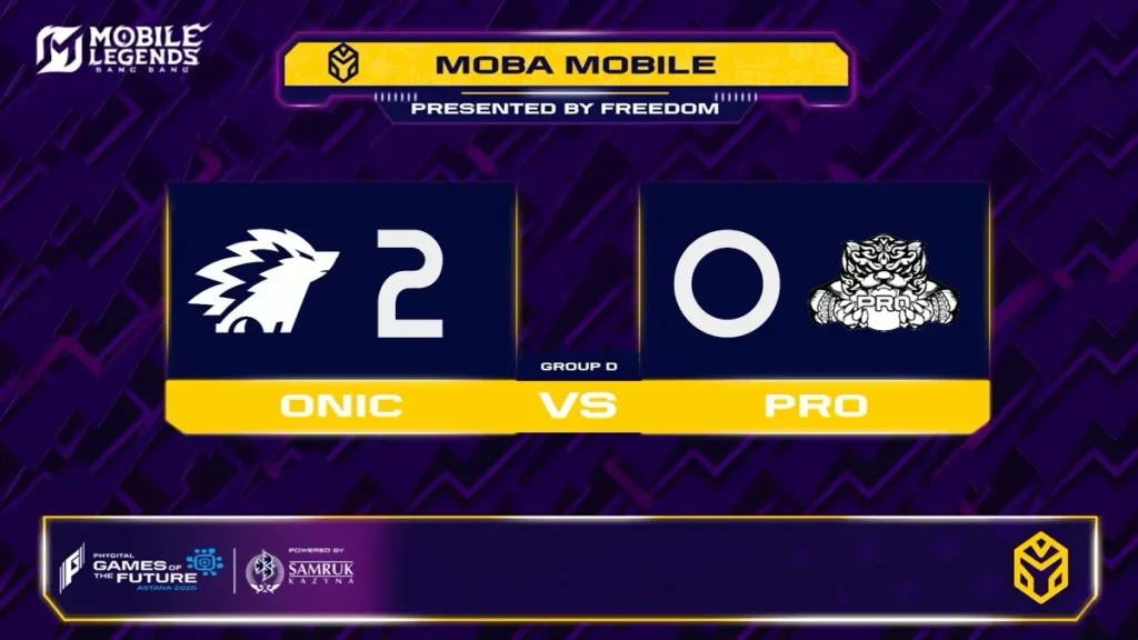 hasil onic vs pro esports group stage gotf 2026