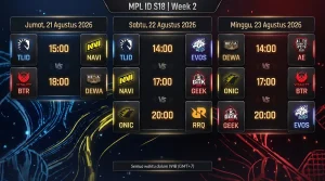 jadwal week 2 mpl id s18