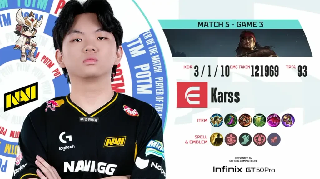 kars player of the match evos vs navi mpl id s18