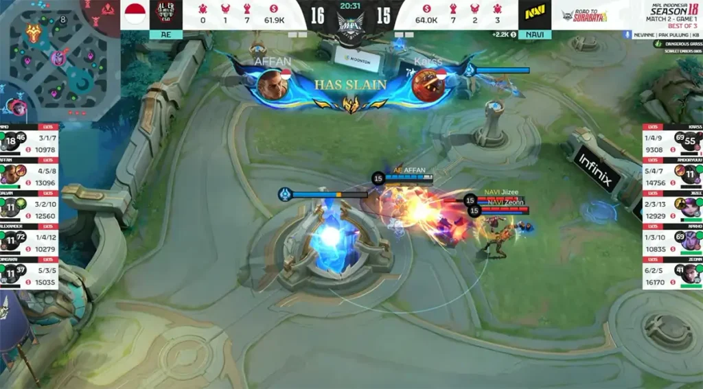 moment Affan menahan Jizee dan Zeonn di base turret AE