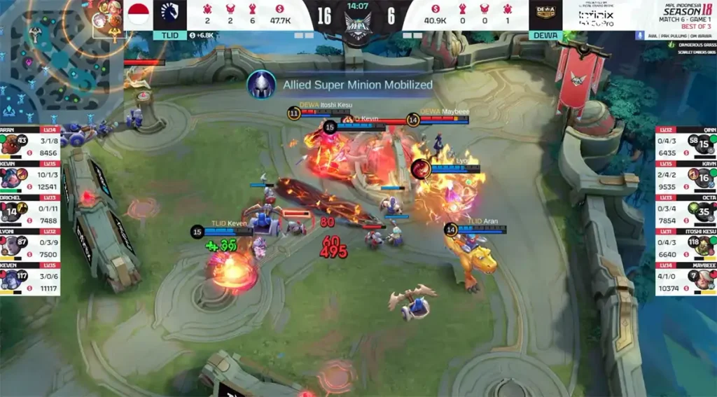 dominasi tlid vs dewa menang game 1 mpl id 